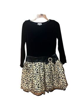 Amy's Closet Black Animal Print Dress Skirt